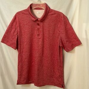 bcg Men's Golf Colar Short Sleeve Golf Shirt Size Medium Heather Red
